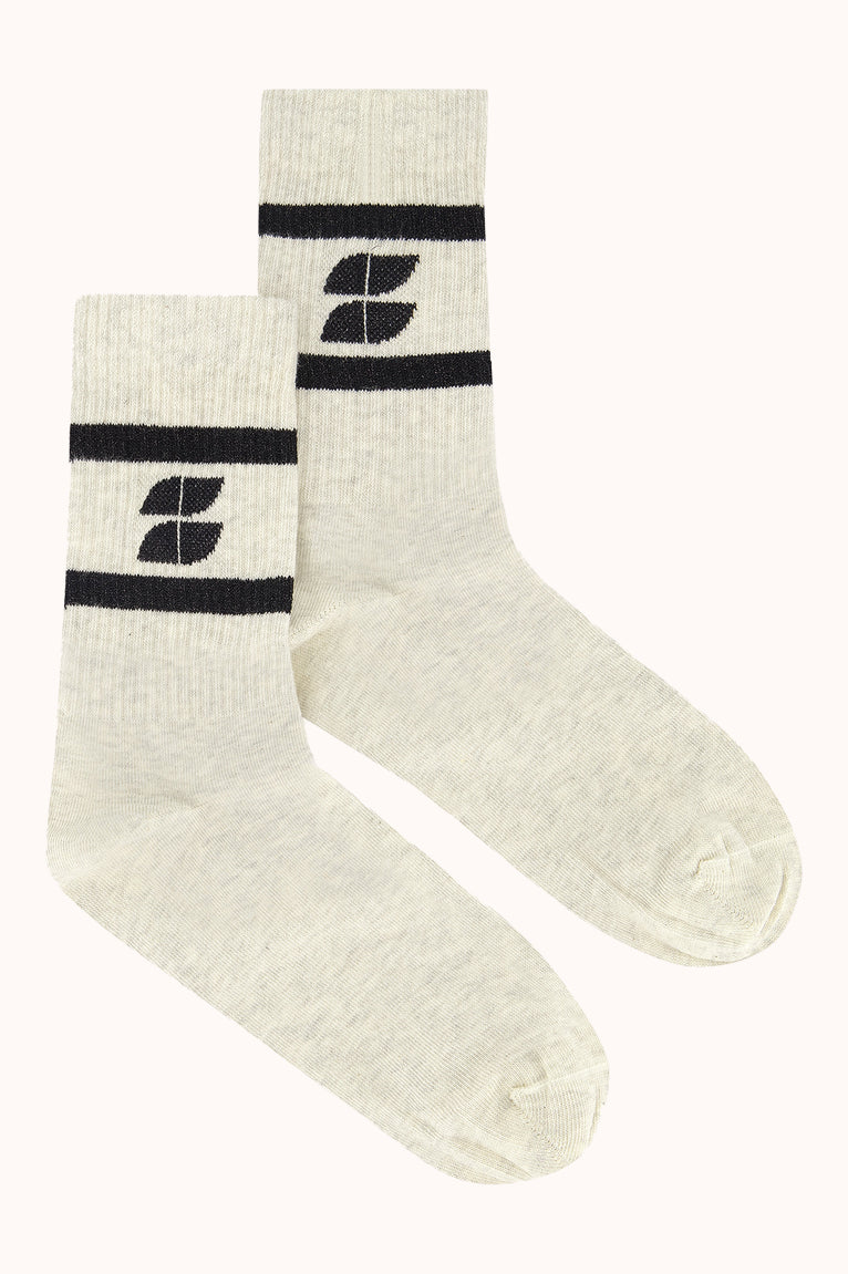 logo sparkle grey socks