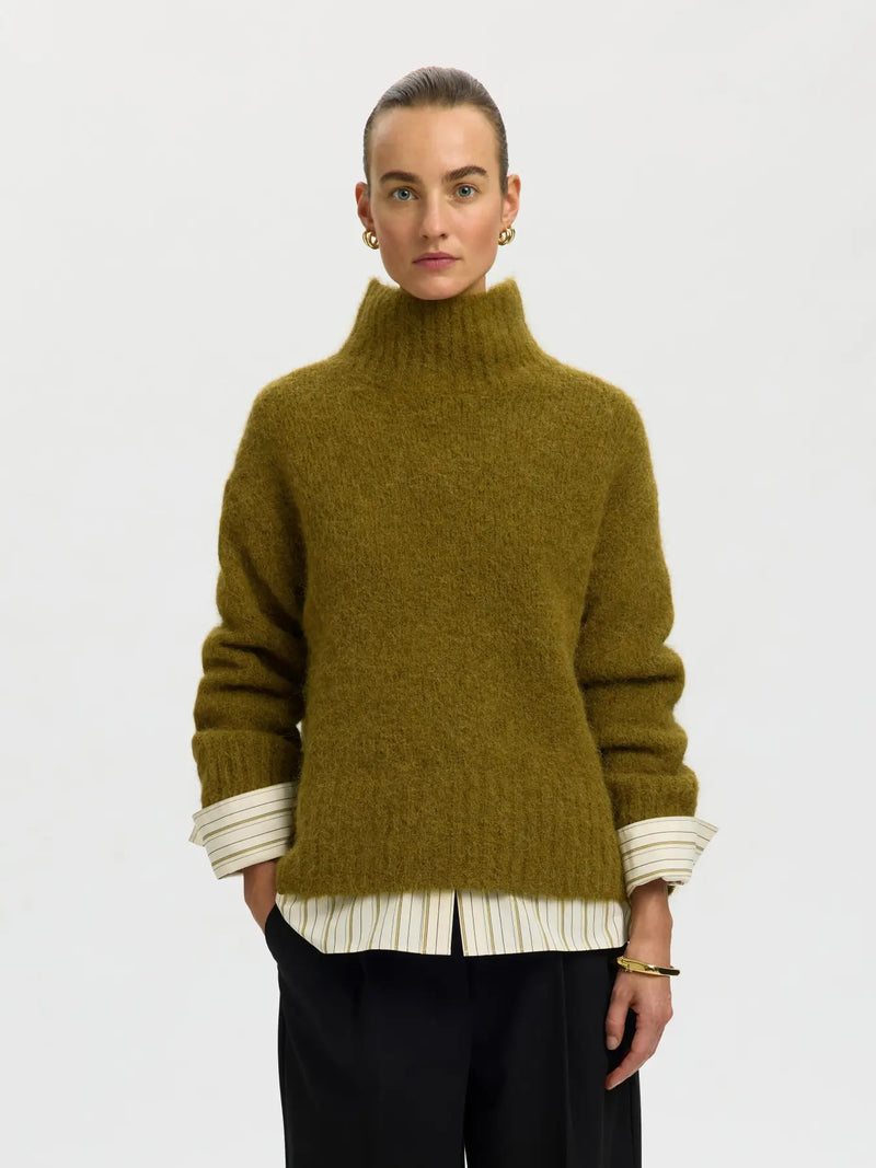 SLWGABRIELLA LS KNIT HIGH NECK
