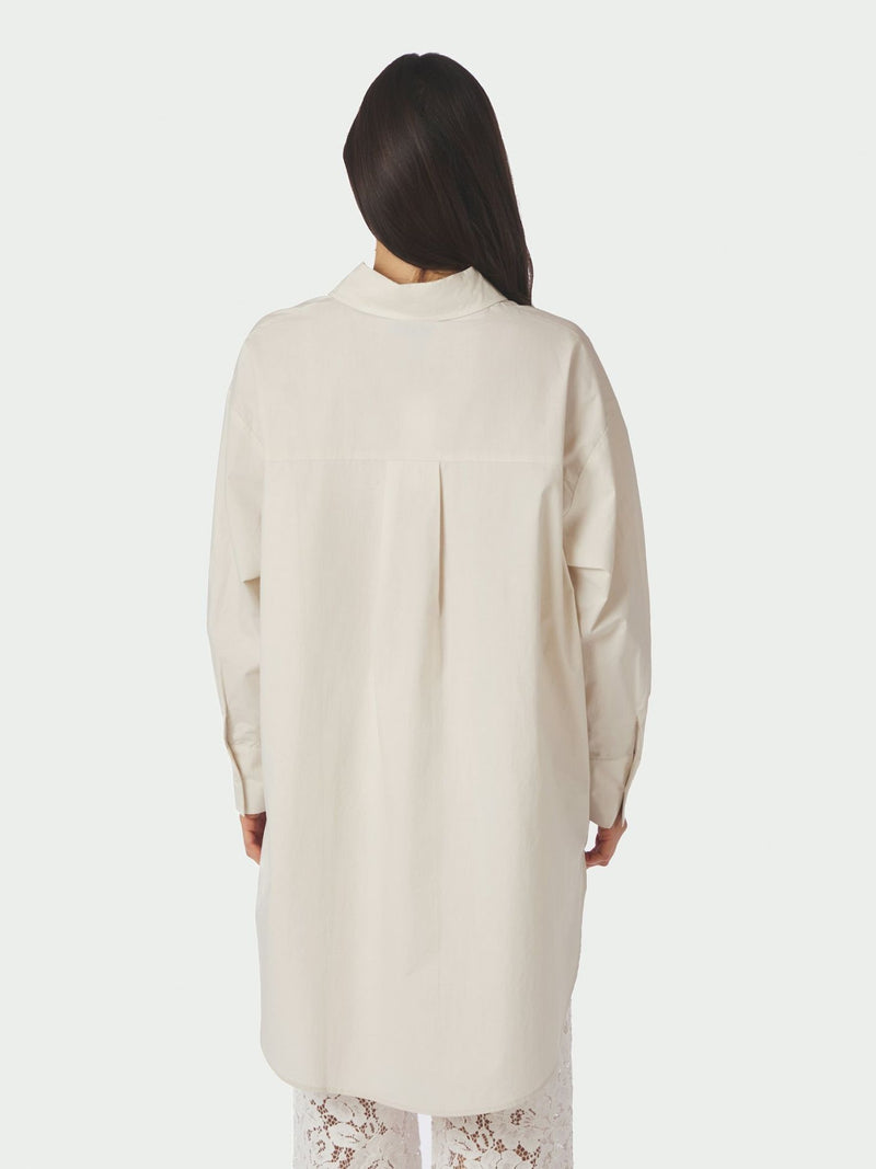Halina Poplin Shirt - Ecru