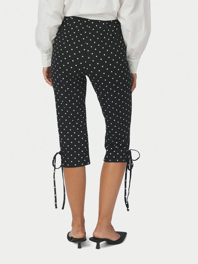 Juan Dot Capri Pants - Zwart