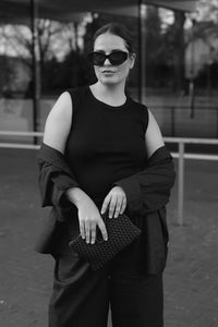 Bouclé signature rib top