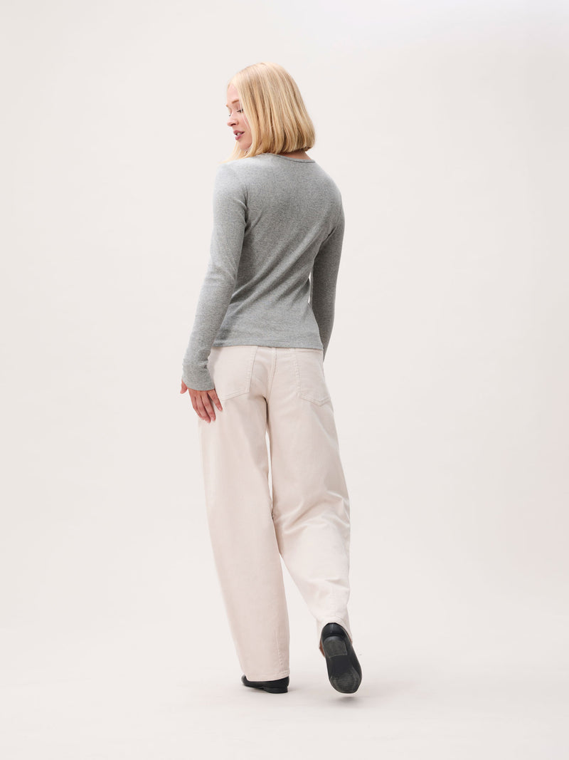 Rib long sleeve - Grey Melange