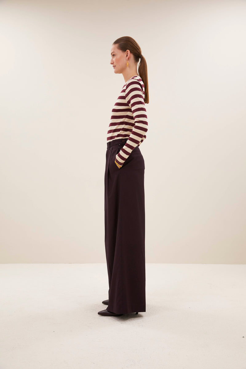 basic ls big stripe top
