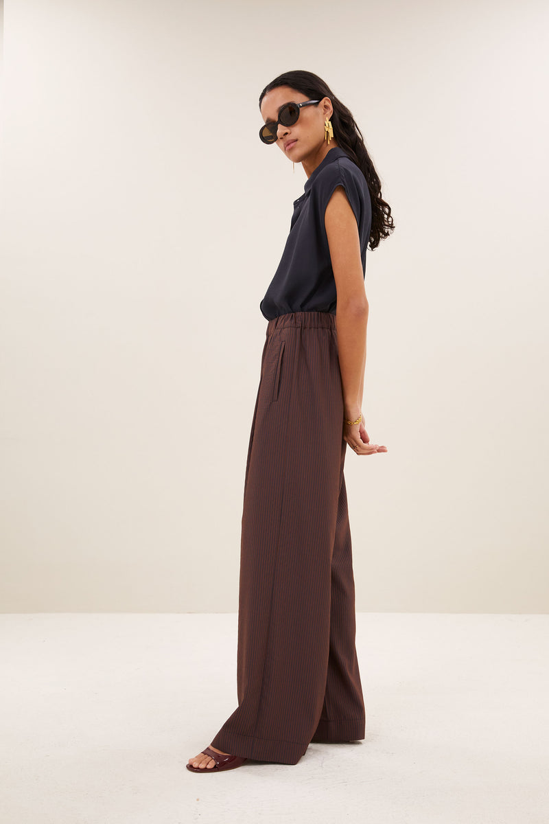 Celin tan stripe pants - Tanning stripe