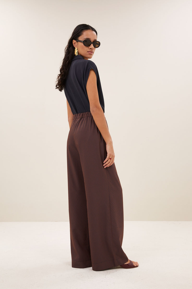 Celin tan stripe pants - Tanning stripe