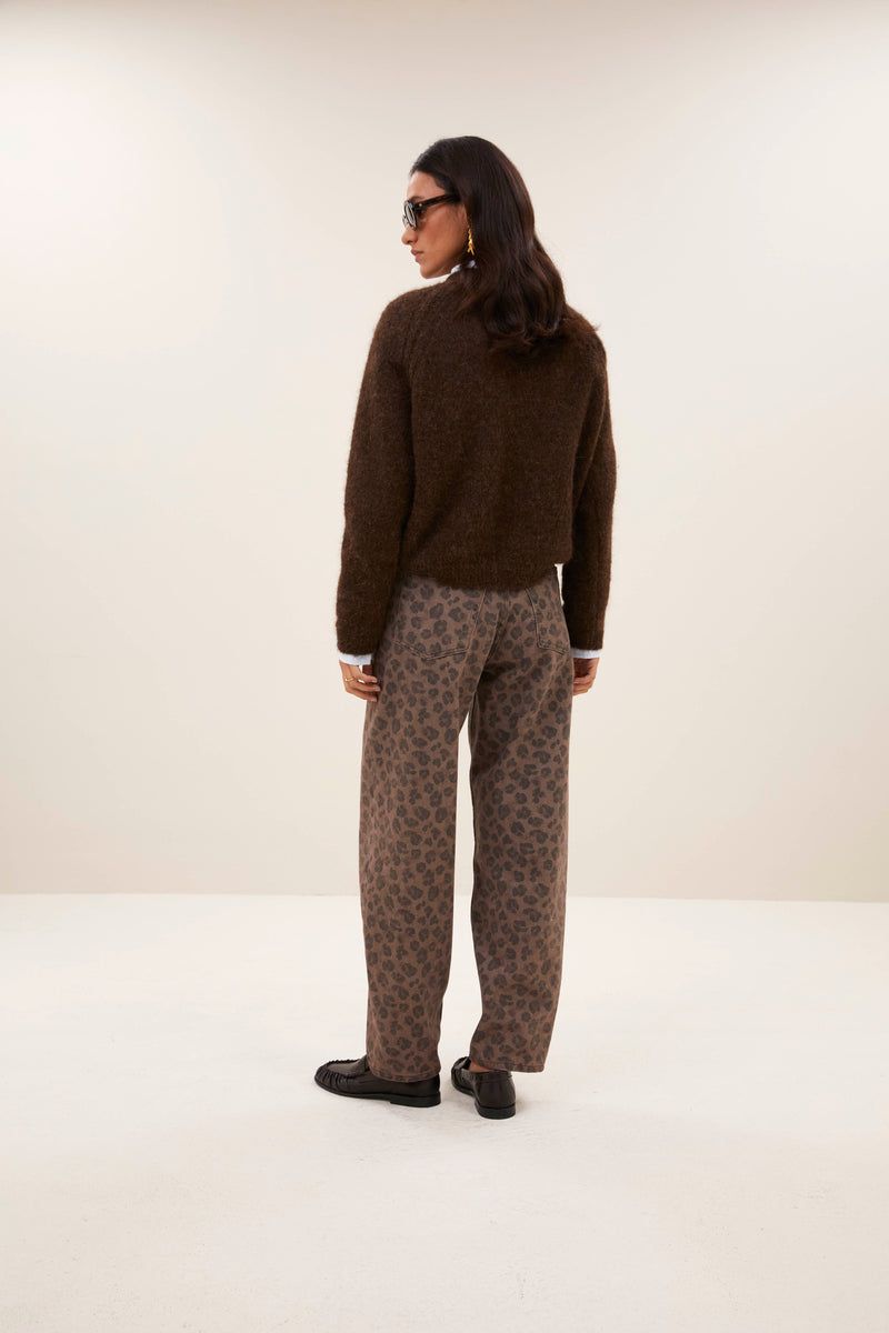 lew cheetah chocolate pants