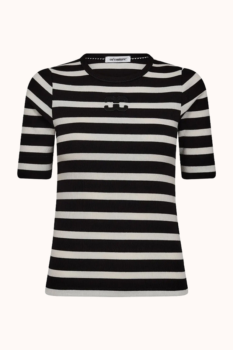 GrannyCC Rib SS T-Shirt - Zwart