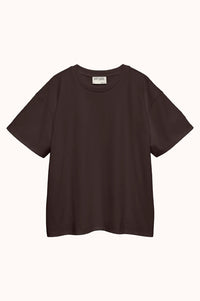 AWDALLAS SS O-NECK OVERSIZE T-SHIRT - CHOCOLATE