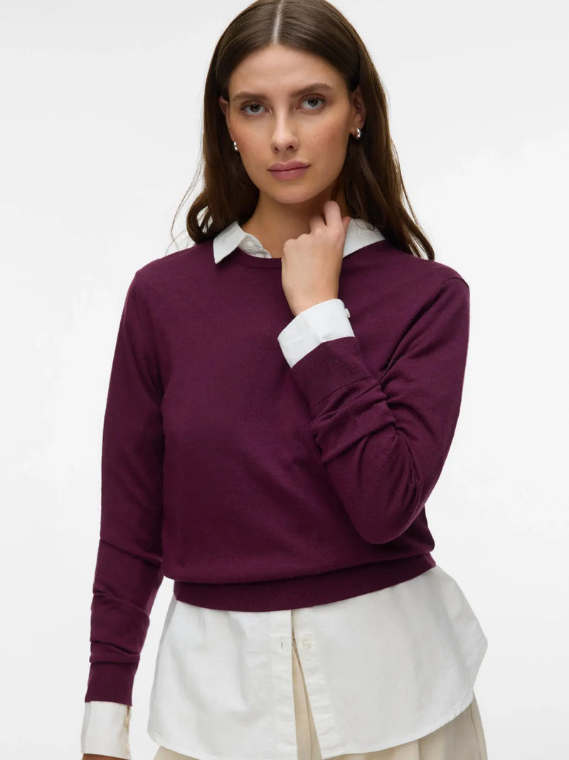 AWCARA LS O-NECK WOOL PULLOVER