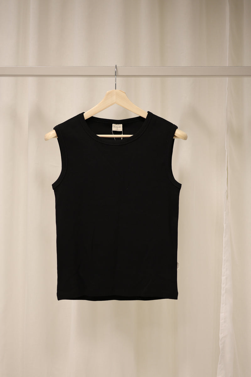 Bouclé signature rib top