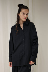 BLOUSE BOUCLE BASIC - Donker Blauw