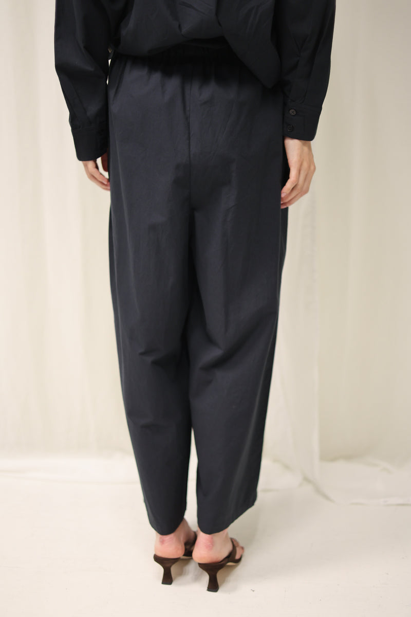 BOUCLE PANTS - Donker Blauw
