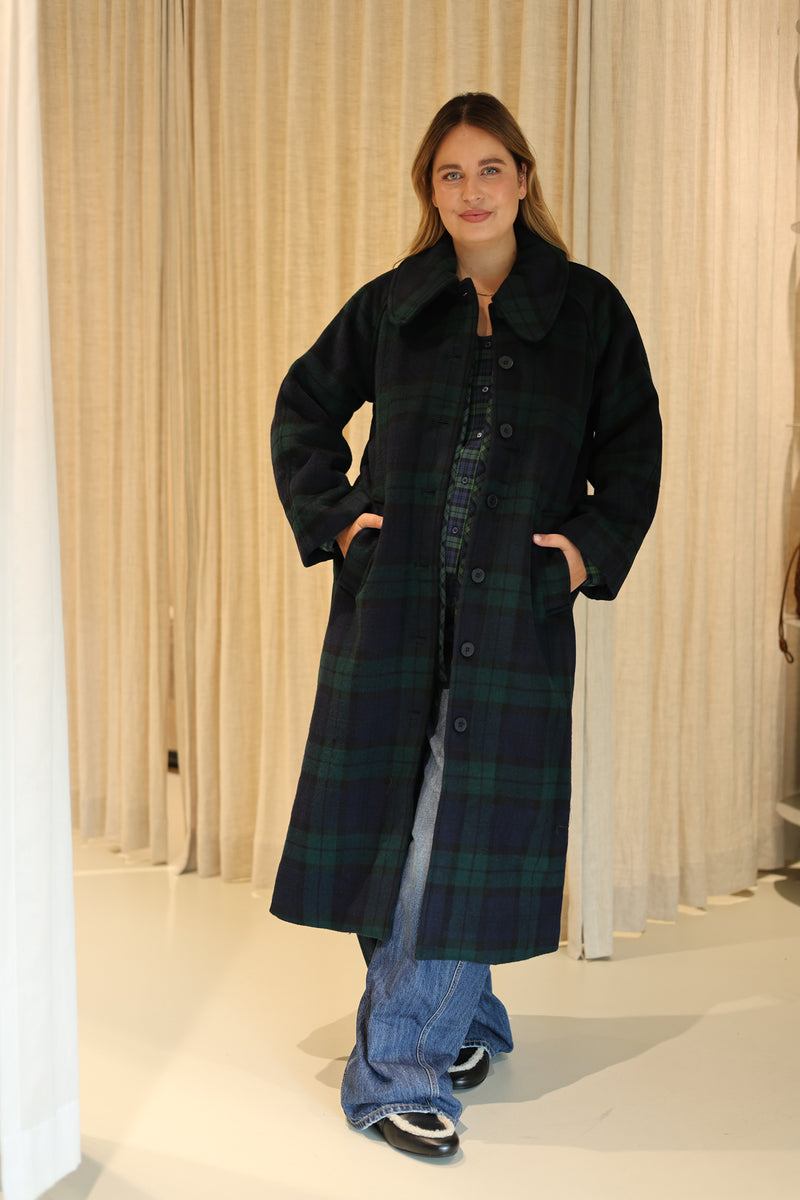 Long Check Coat