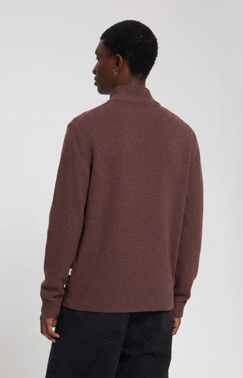 LAMAR KNITTED HALF ZIP - HUCKLEBERRY