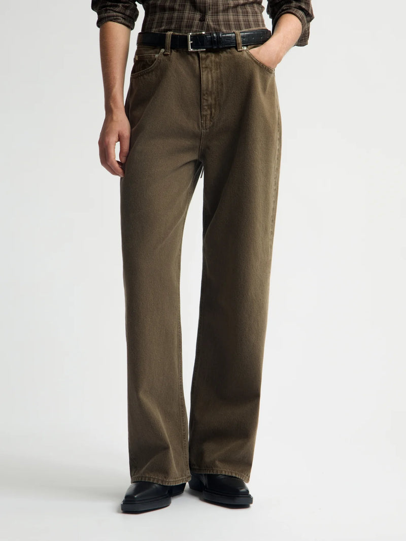 Washed Twill Denim Pant - Bracken