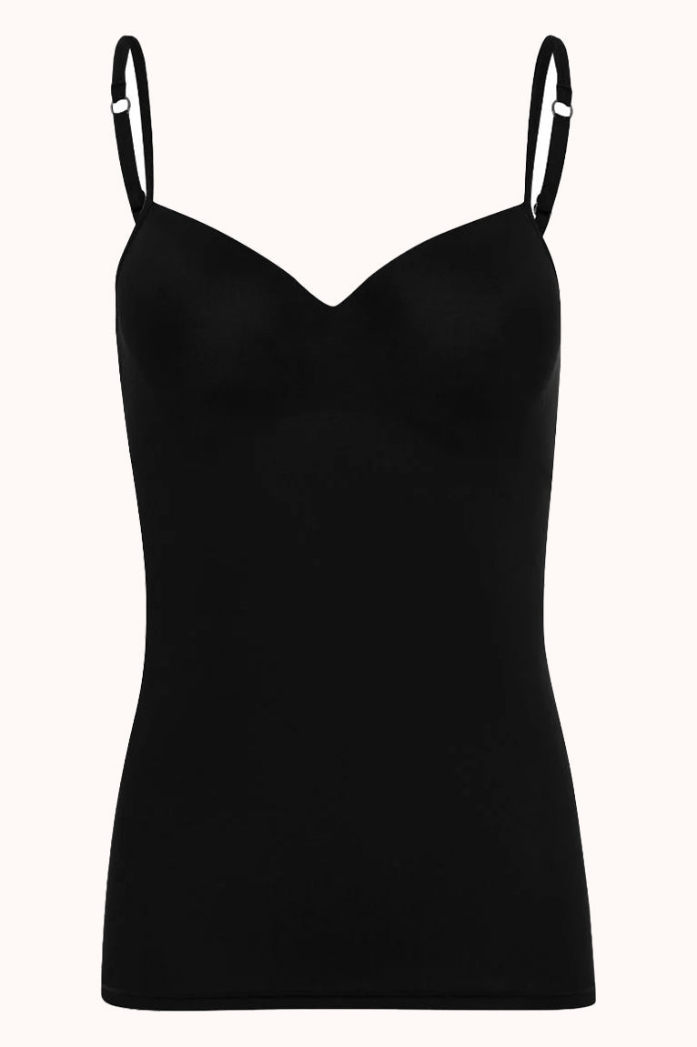 HANRO TOP - ALLURE PADDED BRA - ZWART