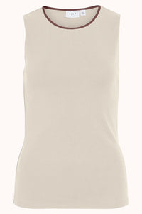 VIYARROW O-NECK S/L CONTRAST TOP