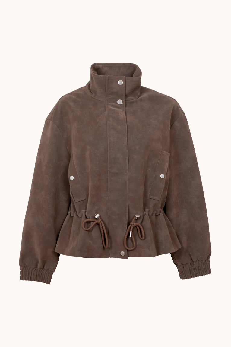 BESETTE Suedette pinch coat - Beige
