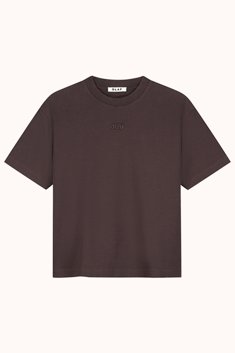 RETRO LOGO BOXY TEE - CHOCOLATE PLUM