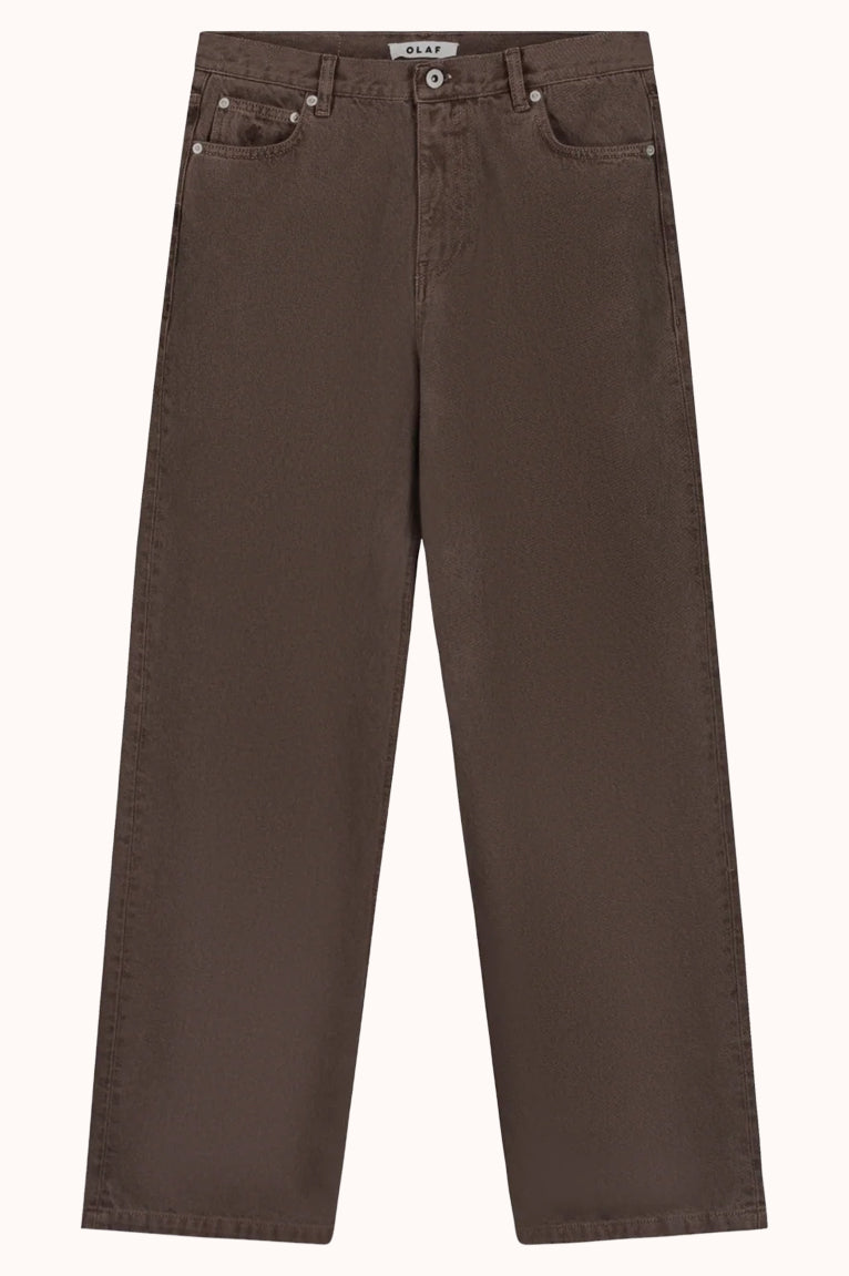 Washed Twill Denim Pant - Bracken