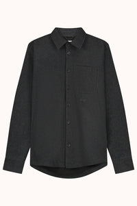 Double Face Boxy Shirt - Charcoal