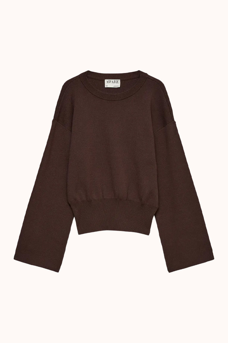 AWHANNA LS CREW NECK KNIT PULLOVER  - Bruin