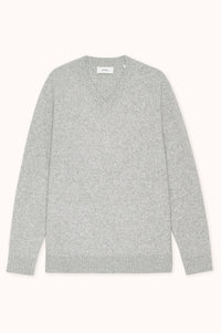 Melange V-neck Knit grey melange