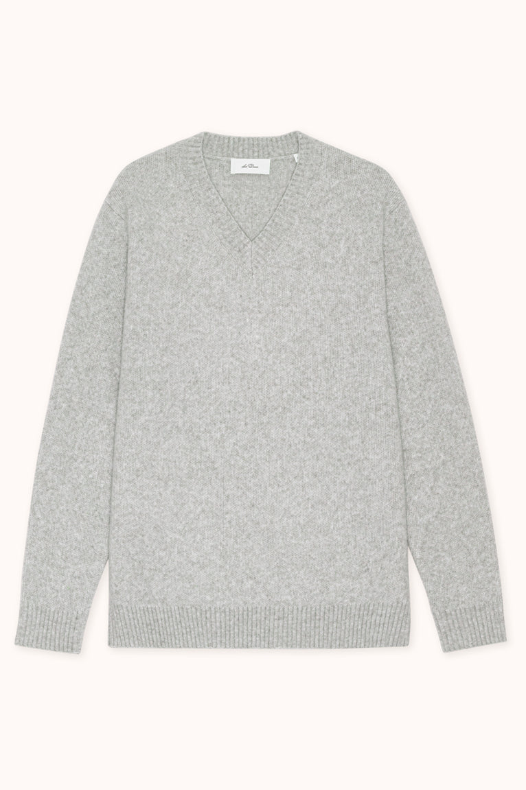 Melange V-neck Knit grey melange