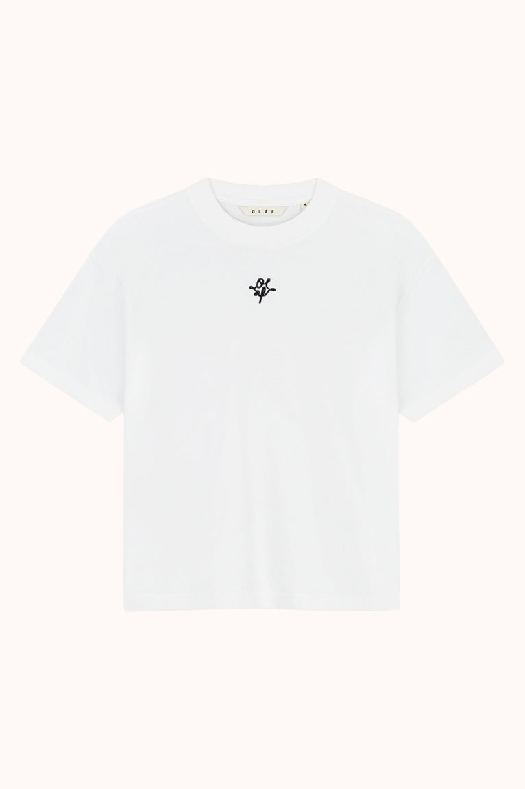 WMN MONOGRAM TEE - Wit