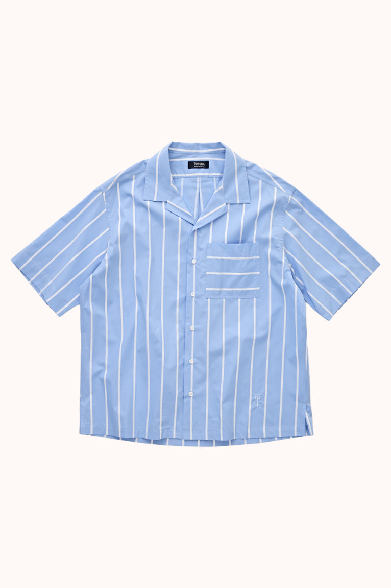 Camp Shirt Ocean Stripe - Blauw dessin