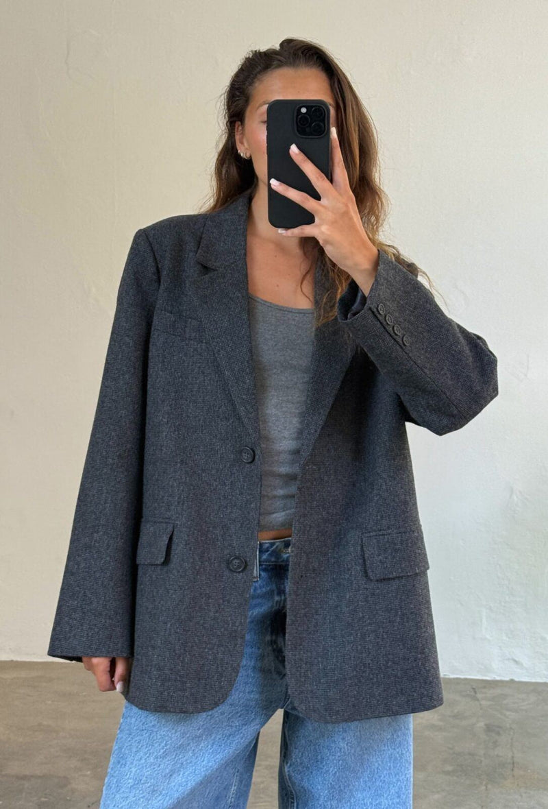 SOLVEJ WOOL BLAZER grey melange