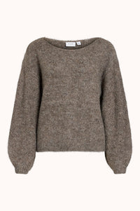 VIMARLEY L/S KNIT PULLOVER - Bruin