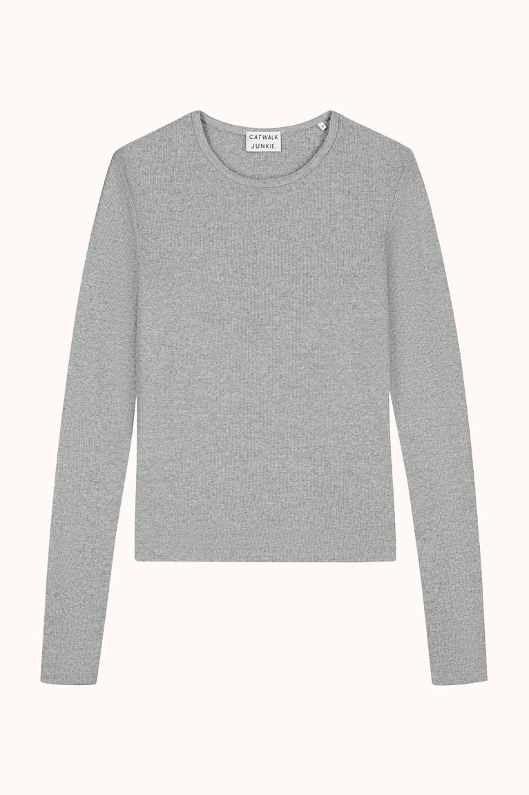Rib long sleeve - Grey Melange