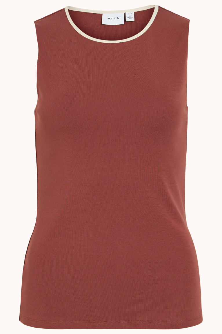 VIYARROW O-NECK S/L CONTRAST TOP