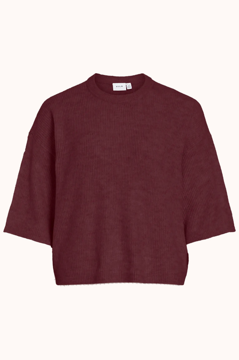 VIVIOLI O-NECK 3/4 RIB KNIT