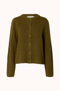 SLWLULU NEW LS KNIT CARDIGAN - Fir Green MELANGE