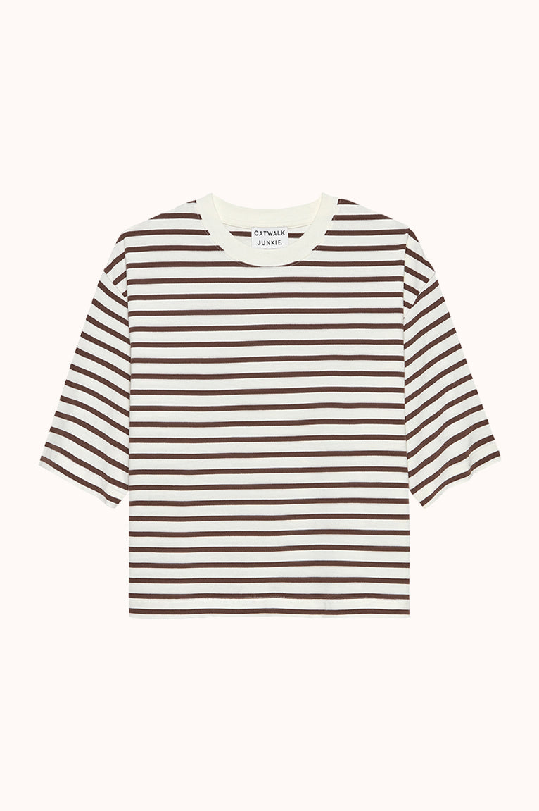 Loose fit striped shirt - Bruin